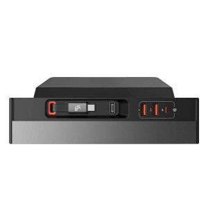 USB хъб BASEUS T-Space Series за Tesla Model 3 / Y с вграден кабел 45W USB Type C черен - Img 3