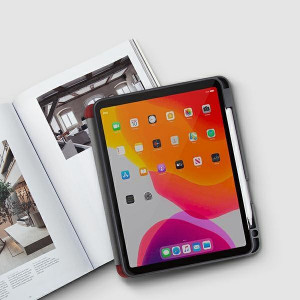 Антибактериален калъф тип книга с място за стилус UNIQ Transforma Rigor - iPad Air 10.9 (2020) / (5th gen 2022) сив - Img 4