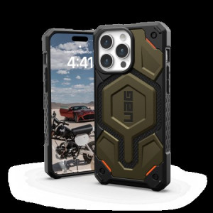Армиран гръб UAG Monarch Pro MagSafe - iPhone 15 Pro Max зелен кевлар - Img 3