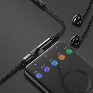 Аудио адаптер BASEUS L41 USB Type C към USB Type C / мини жак 3.5 mm (CATL41-01) черен - Img 7