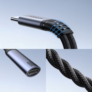 Аудио кабел JOYROOM SY-C02 2in1 USB Type C (мъжко) DAC към жак 3.5mm (женско) / USB Type C (женско) черен - Img 11