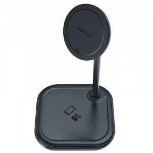 Безжично зарядно със стойка ACEFAST Qi 15W за iPhone (поддържа Magsafe) и AirPods (E6) сиво - Img 4