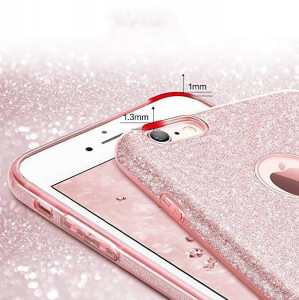 Блестящ гръб WOZINSKY Glitter - Samsung Galaxy J6 червен - Img 3
