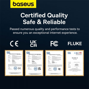 Бърз интернет кабел с оплетка BASEUS RJ45 cat.7 10Gb/s 1m черен - Img 13