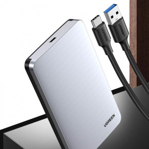 Външна адаптерна кутия Ugreen за HDD SSD 2.5'' SATA 3.0 6Gbps + кабел USB Type A / USB Type C 0.5m (CM300) сива - Img 3
