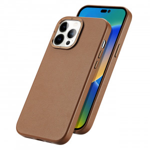 Гръб от еко кожа DUX DUCIS Grit MagSafe - iPhone 14 Pro Max кафяв - Img 2