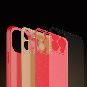 Гръб от еко кожа DUX DUCIS Yolo - iPhone 13 Pro червен - Img 8