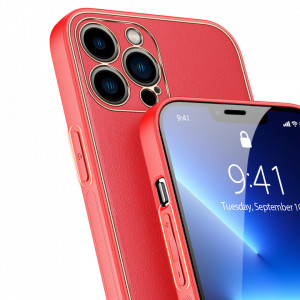 Гръб от еко кожа DUX DUCIS Yolo - iPhone 13 Pro Max червен - Img 4