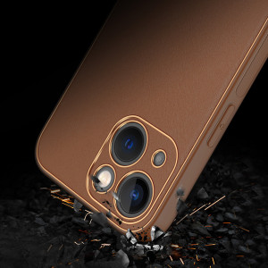 Гръб от еко кожа DUX DUCIS Yolo - iPhone 14 кафяв - Img 11