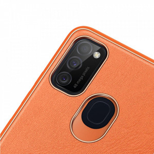 Гръб от еко кожа DUX DUCIS Yolo - Samsung Galaxy M30s оранжев - Img 6