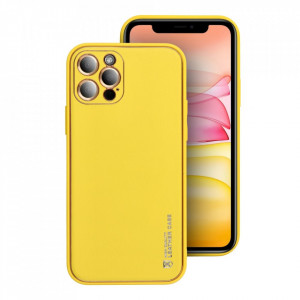 Гръб от еко кожа FORCELL Leather - Samsung Galaxy A22 жълт - Img 3