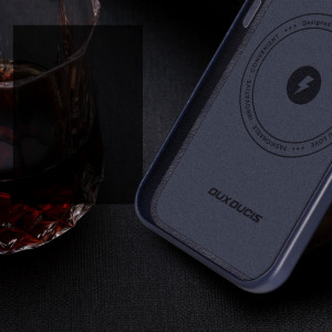 Гръб от естествена кожа DUX DUCIS Naples MagSafe - iPhone 13 Pro Max син - Img 9