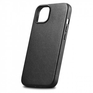 Гръб от естествена кожа iCARER Leather MagSafe - iPhone 14 черен - Img 7