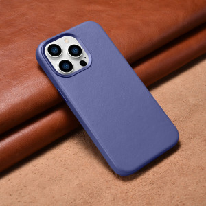 Гръб от естествена кожа iCARER Leather MagSafe - iPhone 14 Pro Max светлолилав - Img 13