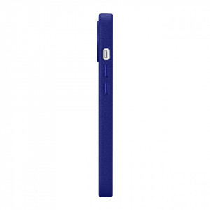 Гръб от естествена кожа iCARER Litchi Premium MagSafe - iPhone 14 Plus тъмносин - Img 6