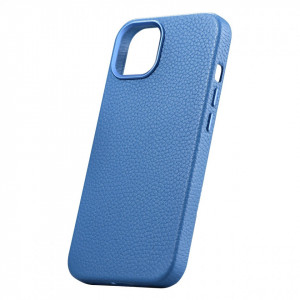 Гръб от естествена кожа iCARER Litchi Premium MagSafe - iPhone 14 Plus светлосин - Img 7