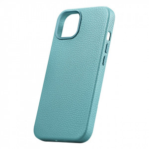 Гръб от естествена кожа iCARER Litchi Premium MagSafe - iPhone 14 Plus зелен - Img 8