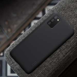 Гръб със стойка NILLKIN Super Frosted Shield - Samsung Galaxy A02s / M02s черен - Img 7