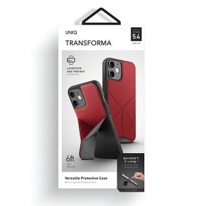 Гръб със стойка UNIQ Transforma - iPhone 12 mini червен - Img 6