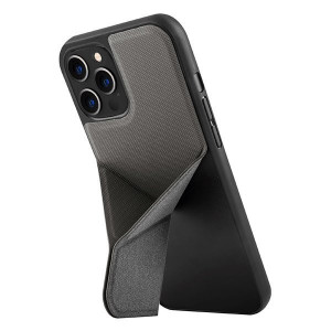 Гръб със стойка UNIQ Transforma - iPhone 12 Pro Max сив - Img 3