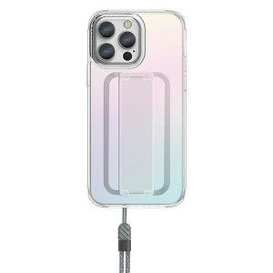 Гръб с лентов държач и каишка UNIQ Heldro с антимикробно покритие - iPhone 13 Pro преливащ - Img 2