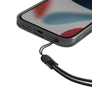 Гръб с лентов държач и каишка UNIQ Heldro с антимикробно покритие - iPhone 13 Pro опушен - Img 4