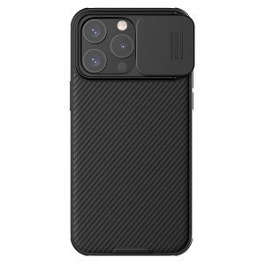 Гръб с подвижно покритие за камерата NILLKIN CamShield Pro с вграден магнит - iPhone 15 Pro черен - Img 1