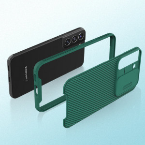 Гръб с подвижно покритие за камерата NILLKIN CamShield Pro - Samsung Galaxy S22+ син - Img 9