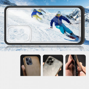 Гръб Clear 3в1 с гел рамка - Samsung Galaxy A73 5G черен - Img 3