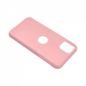 Гръб FORCELL Silicone - iPhone 12 Pro Max (с отвор за пръстов отпечатък) розов - Img 3
