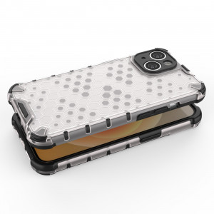 Гръб Honeycomb Armor със силиконов бъмпер - iPhone 14 черен - Img 2