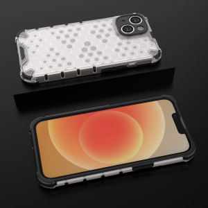 Гръб Honeycomb Armor със силиконов бъмпер - iPhone 14 черен - Img 19