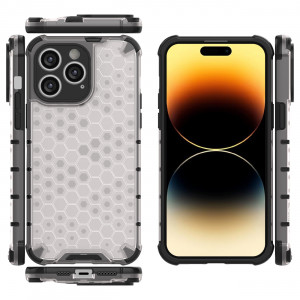 Гръб Honeycomb Armor със силиконов бъмпер - iPhone 14 Pro прозрачен - Img 16