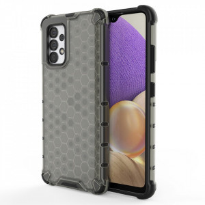 Гръб Honeycomb Armor със силиконов бъмпер - Samsung Galaxy A03s черен - Img 1