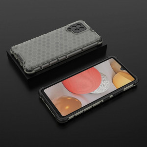 Гръб Honeycomb Armor със силиконов бъмпер - Samsung Galaxy A42 5G син - Img 3