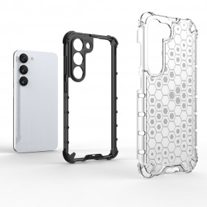 Гръб Honeycomb Armor със силиконов бъмпер - Samsung Galaxy S23 черен - Img 3