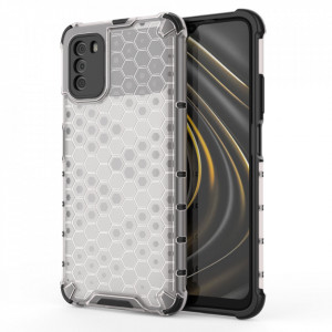 Гръб Honeycomb Armor със силиконов бъмпер - Xiaomi Poco M3 прозрачен - Img 1
