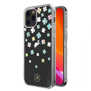 Гръб KINGXBAR Lucky с оригинални кристали Swarovski - iPhone 12 mini (детелина) прозрачен - Img 2
