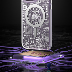 Гръб KINGXBAR PQY Geek MagSafe - iPhone 14 Plus сребрист - Img 2