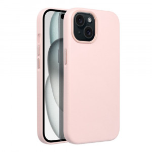 Гръб Leather Mag съвместим с MagSafe - iPhone 15 розов - Img 2