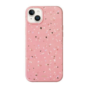 Гръб UNIQ Coehl Terrazzo - iPhone 14 Plus розов корал - Img 1