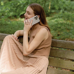 Гръб UNIQ Coehl Terrazzo - iPhone 14 Plus розов корал - Img 3