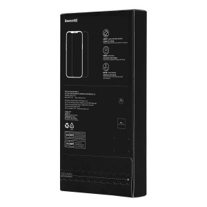 Закален стъклен протектор 0.4mm с пълно покритие и филтър за поверителност BASEUS Privacy с инструмент за поставяне - iPhone 14 Pro - Img 7