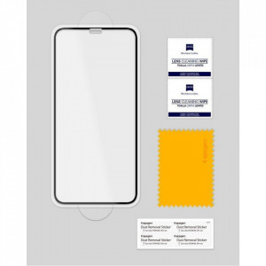 Закален стъклен протектор SPIGEN Align Master FC с инструмент за поставяне - iPhone X / XS с черна рамка - Img 7