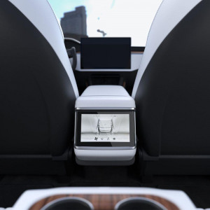 Закален стъклен протектор SPIGEN GLAS.TR SLIM за Tesla Model X 2022 / Model S 2021 черна рамка - Img 7