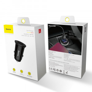Зарядно за кола BASEUS Circular 30W 2x USB Type A QC 3.0 SCP AFC (CCALL-YD01) черно - Img 19