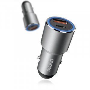 Зарядно за кола DUDAO 22.5W USB Type A / USB Type C PD QC (R4PQ) сиво - Img 1