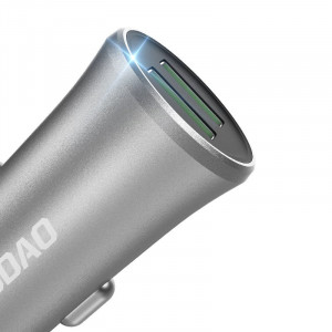 Зарядно за кола DUDAO 3.4A 2x USB Type A (R6S) сребристо - Img 2
