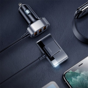 Зарядно за кола JOYROOM 6.2 A 3x USB Type A с удължител за задната седалка 2x USB Type A (JR-CL03) черно - Img 13