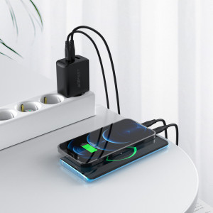 Зарядно за стена ACEFAST 2в1 65W USB Type A / 2x USB Type C PD QC3.0 AFC FCP + кабел USB Type C към USB Type C (A13) бяло - Img 6